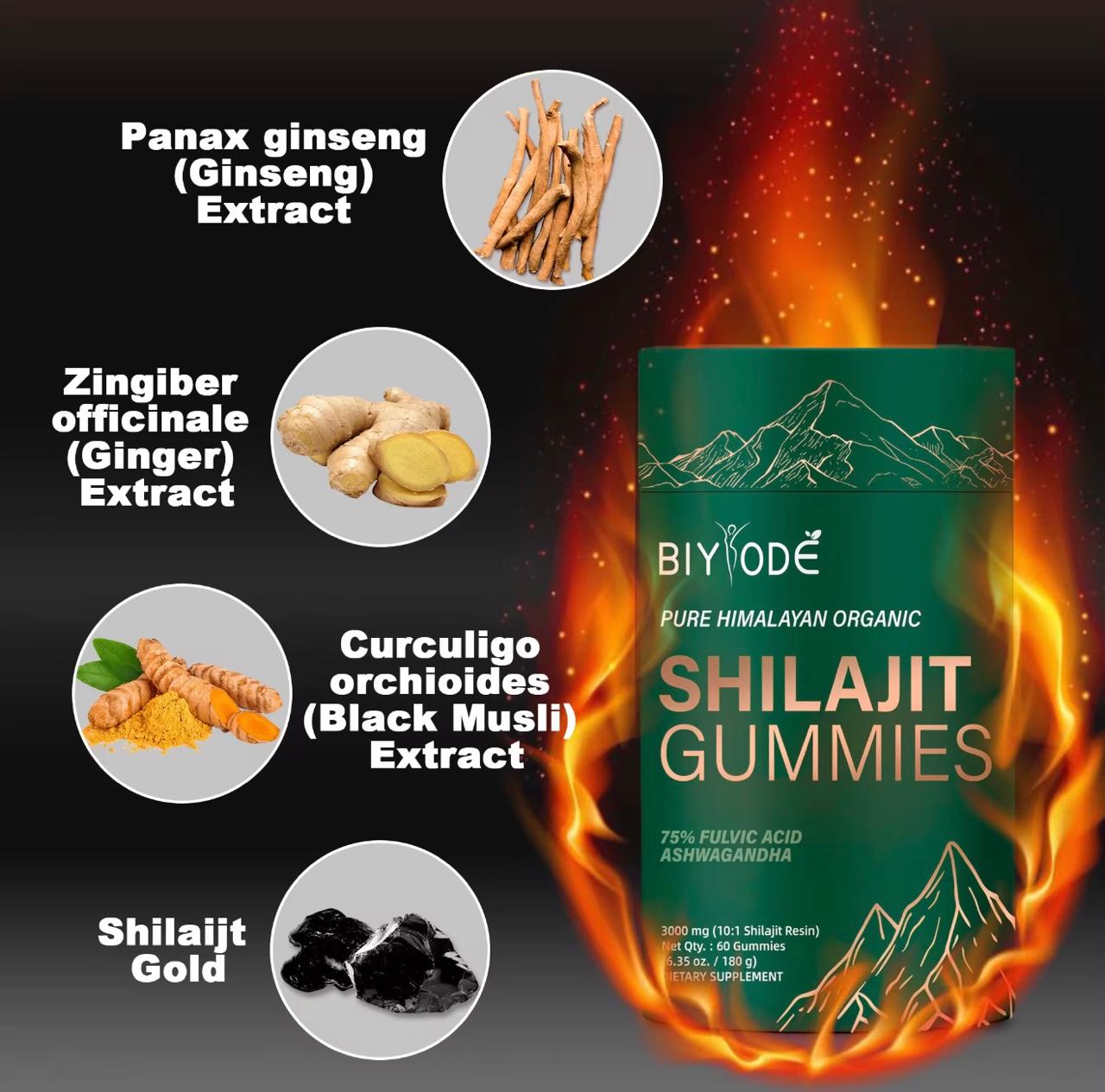 PURE HIMALAYAN 75% SHILAJIT GOLD GUMMIES