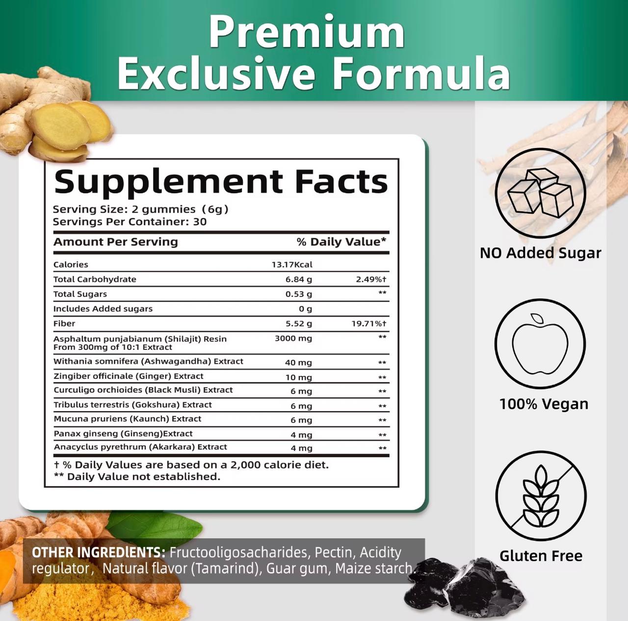 PURE HIMALAYAN 75% SHILAJIT GOLD GUMMIES